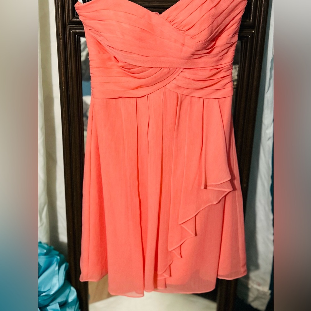 David Bridal coral dress size 4